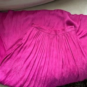 Anthro Silk Maxi Skirt of Pink